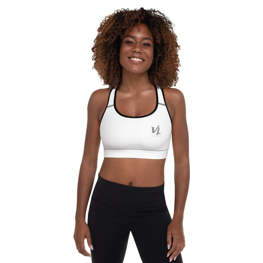 VL VIBELYFE PADDED SPORTS BRA WHITE