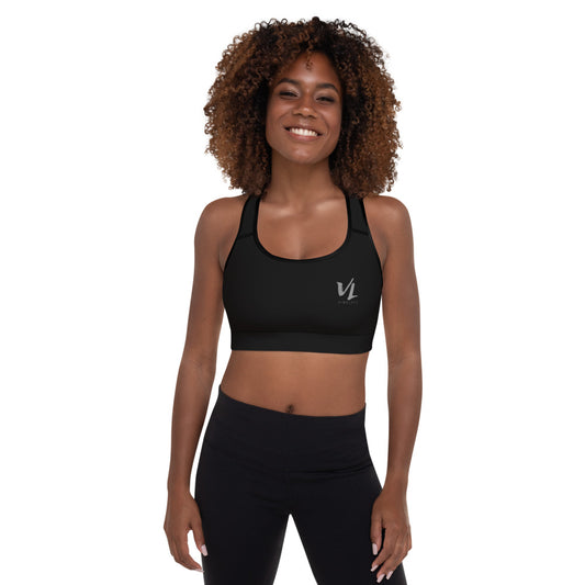 VL VIBELYFE PADDED SPORTS BRA BLACK