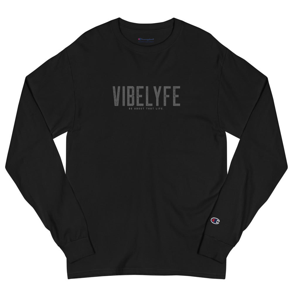 VIBELYFE Grey Men's Champion Long Sleeve Shirt