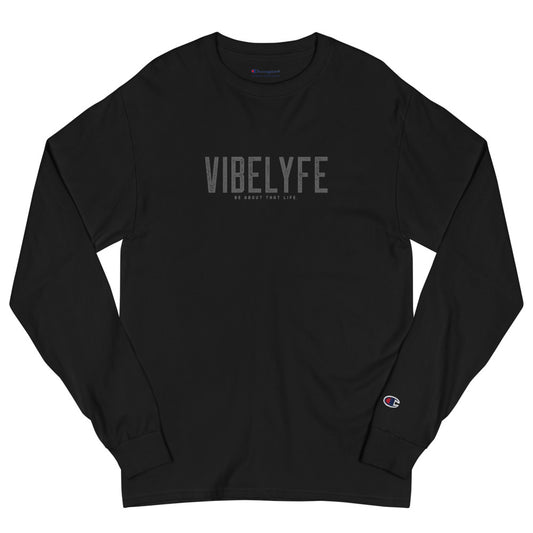 VIBELYFE Grey Men's Champion Long Sleeve Shirt